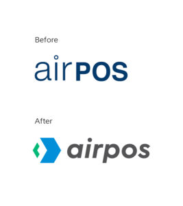 Airpos brand refresh before and after
